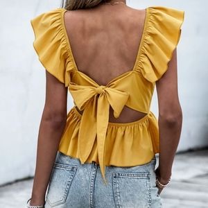 Gold bow Top